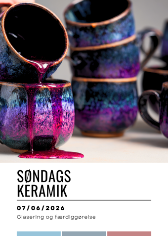 Søndags Keramik Glasering og færdiggørelse d. 7/6 - Klik for at tilmelde dig