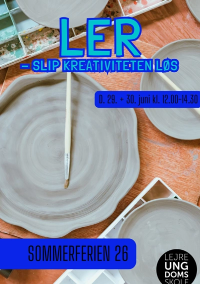 Plakat af forskellige ler/keramik fade/skåle