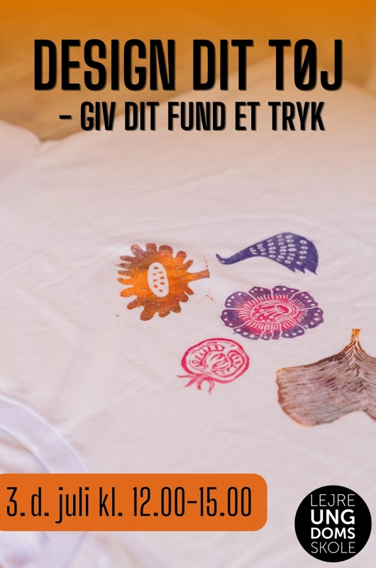 Billede at en t-shirt med eget diy tryk på