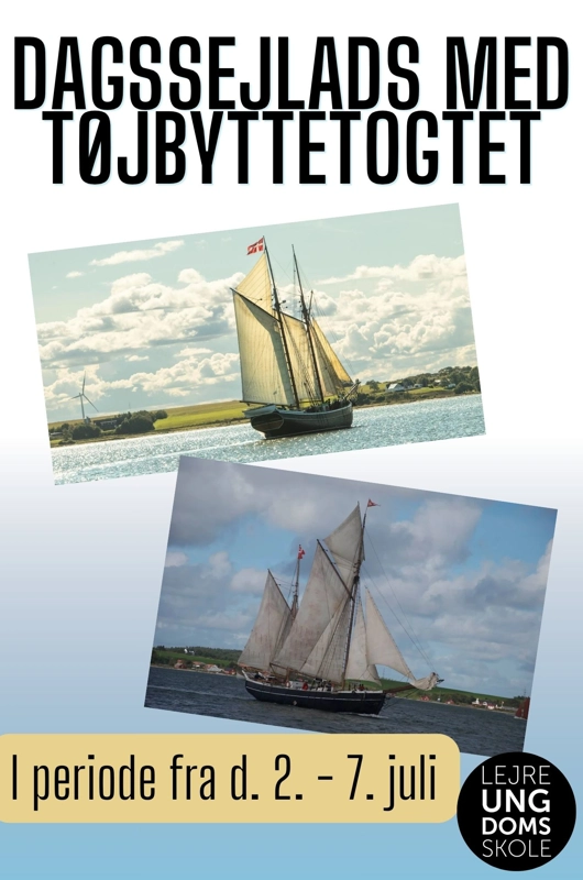 Plakat med Nationalmuseets sejlskibe Bonavista og Anne Møller