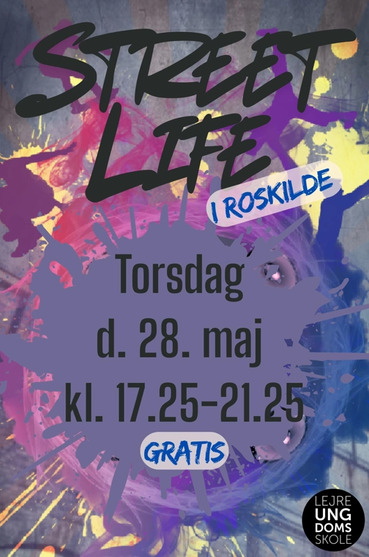Plakat med streetart og event-info